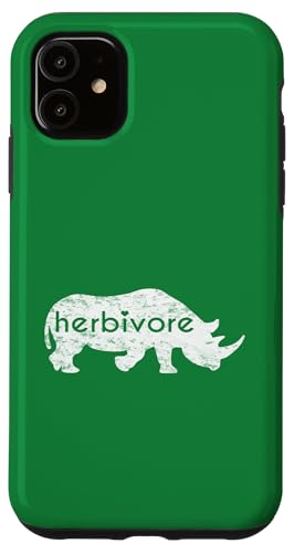 Weißes Nashorn Herbivore Eat Veg Vegan Nashorn inspiriert Hülle für iPhone 11 Weißes Nashorn Herbivore Eat Veg Vegan Nashorn inspiriert Hülle für iPhone 11 von ENDU Designs - Vegan Inspired Apparel