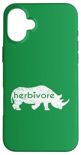 Weißes Nashorn Herbivore Eat Veg Vegan Nashorn inspiriert Hülle für iPhone 16 Plus Weißes Nashorn Herbivore Eat Veg Vegan Nashorn inspiriert Hülle für iPhone 16 Plus von ENDU Designs - Vegan Inspired Apparel