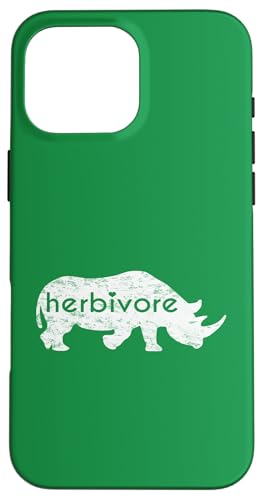 Weißes Nashorn Herbivore Eat Veg Vegan Nashorn inspiriert Hülle für iPhone 16 Pro Max Weißes Nashorn Herbivore Eat Veg Vegan Nashorn inspiriert Hülle für iPhone 16 Pro Max von ENDU Designs - Vegan Inspired Apparel