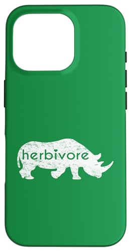Weißes Nashorn Herbivore Eat Veg Vegan Nashorn inspiriert Hülle für iPhone 16 Pro Weißes Nashorn Herbivore Eat Veg Vegan Nashorn inspiriert Hülle für iPhone 16 Pro von ENDU Designs - Vegan Inspired Apparel