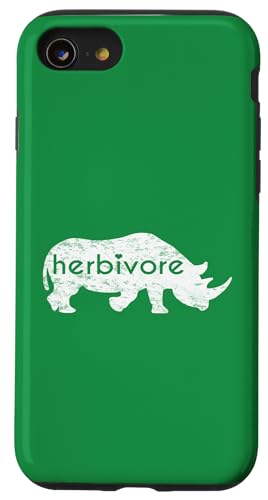 Weißes Nashorn Herbivore Eat Veg Vegan Nashorn inspiriert Hülle für iPhone SE (2020) / 7 / 8 von ENDU Designs - Vegan Inspired Apparel