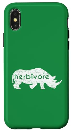 Weißes Nashorn Herbivore Eat Veg Vegan Nashorn inspiriert Hülle für iPhone X/XS Weißes Nashorn Herbivore Eat Veg Vegan Nashorn inspiriert Hülle für iPhone X/XS von ENDU Designs - Vegan Inspired Apparel