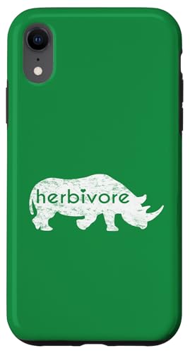 Weißes Nashorn Herbivore Eat Veg Vegan Nashorn inspiriert Hülle für iPhone XR Weißes Nashorn Herbivore Eat Veg Vegan Nashorn inspiriert Hülle für iPhone XR von ENDU Designs - Vegan Inspired Apparel