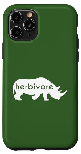 Weißes Nashorn Herbivore – veganes Gemüse-Nashorn inspiriert Hülle für iPhone 11 Pro von ENDU Designs - Vegan Inspired Apparel