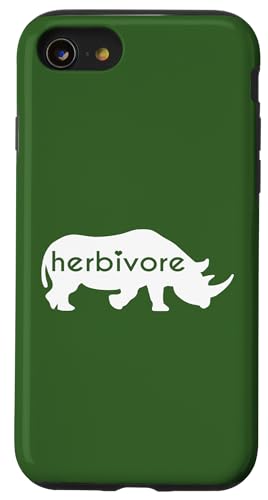 Weißes Nashorn Herbivore – veganes Gemüse-Nashorn inspiriert Hülle für iPhone SE (2020) / 7 / 8 von ENDU Designs - Vegan Inspired Apparel
