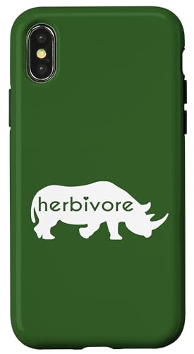 Weißes Nashorn Herbivore – veganes Gemüse-Nashorn inspiriert Hülle für iPhone X/XS Weißes Nashorn Herbivore – veganes Gemüse-Nashorn inspiriert Hülle für iPhone X/XS von ENDU Designs - Vegan Inspired Apparel