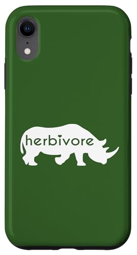 Weißes Nashorn Herbivore – veganes Gemüse-Nashorn inspiriert Hülle für iPhone XR Weißes Nashorn Herbivore – veganes Gemüse-Nashorn inspiriert Hülle für iPhone XR von ENDU Designs - Vegan Inspired Apparel