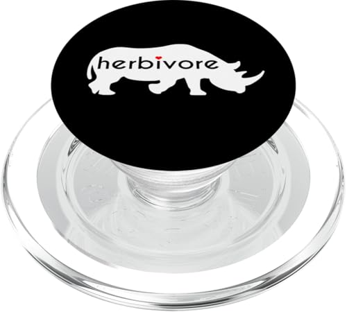 White Rhino HERBIVORE Nashorn Vegan Vegetarisch - Go Veg PopSockets PopGrip für MagSafe White Rhino HERBIVORE Nashorn Vegan Vegetarisch - Go Veg PopSockets PopGrip für MagSafe von ENDU Designs - Vegan Inspired Apparel