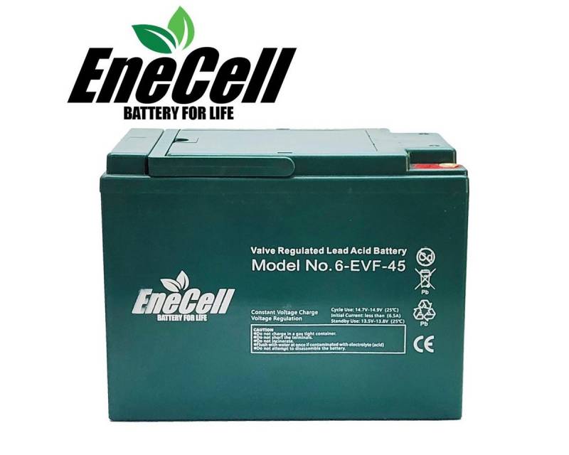 ENECELL Einzelakku 12V 45Ah für ElektroFahrzeuge Kabinenroller Akku 45000 mAh (12 V), Erweiterungsakku, Schraubanschluss von ENECELL