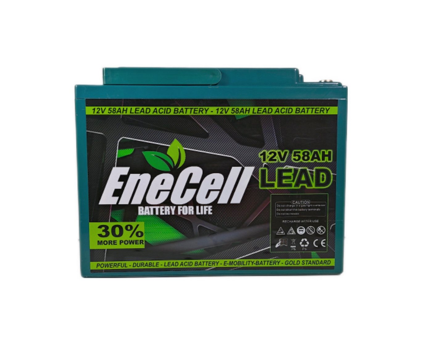 ENECELL Einzelakku 12V 58Ah für ElektroFahrzeuge Kabinenroller Akku 58000 mAh (12 V), mit Tragegriff von ENECELL
