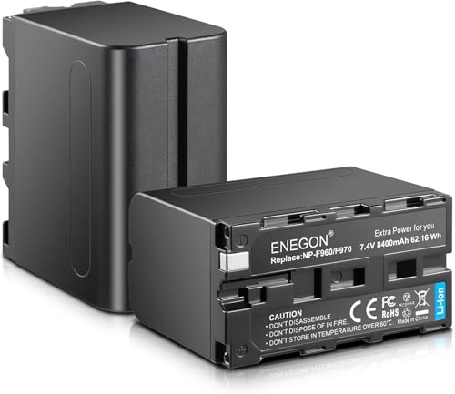 ENEGON 2X NP-F970 8400mAh Wiederaufladbarer Li-Ion Akku für Sony NP-F980 NP-F970 NP-F960 NP-F950 NP-F930 NP-F770 NP-F750 NP-F570 NP-F550 ENEGON 2X NP-F970 8400mAh Wiederaufladbarer Li-Ion Akku für Sony NP-F980 NP-F970 NP-F960 NP-F950 NP-F930 NP-F770 NP-F750 NP-F570 NP-F550 von ENEGON