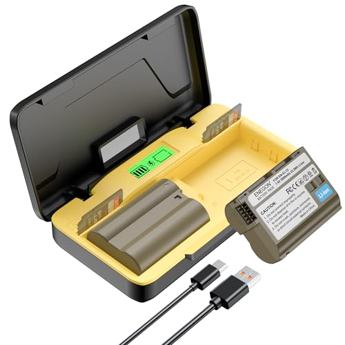 ENEGON EN-EL15/EL15C Dual akku (3000mAh) und 20W Storage Schnellladegerät Set kompatibel mit Nikon Z5,Z6,Z7,Z8,Z6iii,ZF,D7100,D7000, D7200, D610, D810,D800 D600 D800e D810a D880 Digitalkamera von ENEGON