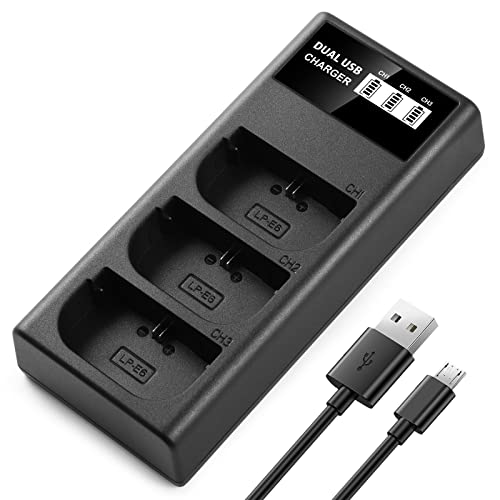 ENEGON LP-E6 LCD-Ladegerät mit dreifachem Steckplatz für Canon LP-E6, LP-E6N, EOS 5D Mark II/III/IV/5DS/5DSR, 6D/7D/7D Mark II, 60D, 70D Akku ENEGON LP-E6 LCD-Ladegerät mit dreifachem Steckplatz für Canon LP-E6, LP-E6N, EOS 5D Mark II/III/IV/5DS/5DSR, 6D/7D/7D Mark II, 60D, 70D Akku von ENEGON