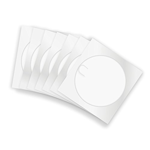 ENERGMiX 1000x CD DVD Papier Hüllen/Papierhüllen,CD Papier Sleeves mit Fenster, weiß mit transparentem Fenster von ENERGMiX