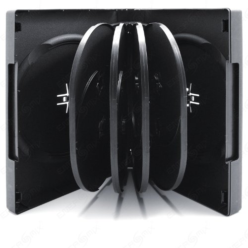 ENERGMiX 10x CD/DVD-Box 10-Fach schwarz Hülle für 10 Discs von ENERGMiX