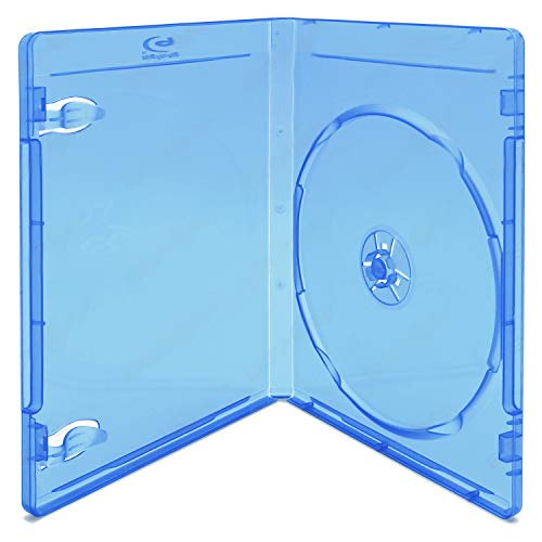ENERGMiX 20x Blu-Ray Hüllen für je 1 Disc - Mit Logo blau-transparent im 20er-Pack von ENERGMiX