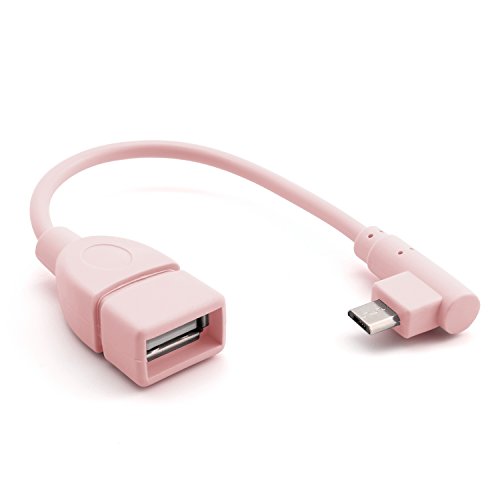 ENERGMiX Adapter USB A Buchse zu Micro- B Stecker Kabelverlängerung Rosa von ENERGMiX