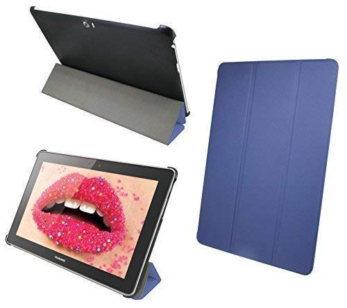 ENERGMiX Tablet Tasche kompatibel mit Huawei MediaPad 10 FHD (10.1") Schutz Hülle Smart Cover Flip Case Slim-LINE mit Standfunktion in Blau von ENERGMiX