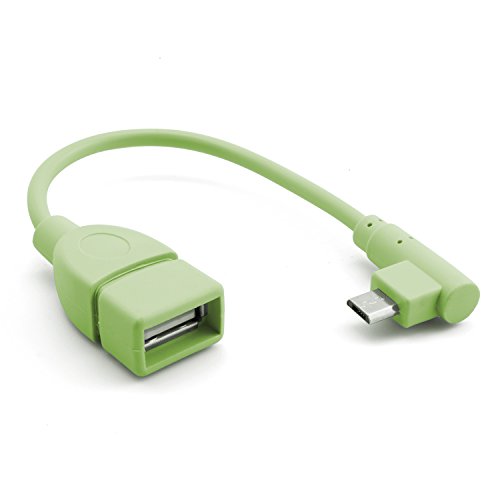Energmix Adapter USB A Buchse zu Micro- B Stecker (Winkelstecker) Kabelverlängerung Grün von ENERGMiX