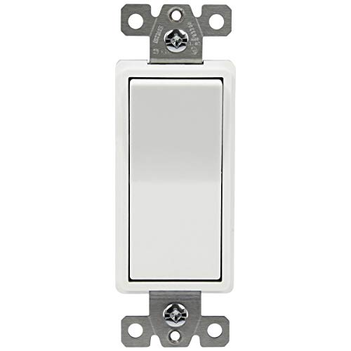 ENERLITES 3-Wege-Dekorator-Paddel-Lichtschalter, einpolig oder dreifach, 3-adrig, Erdungsschraube, handelsübliche Qualität, 20 A, 120 V/277 V, UL-gelistet, 93200-W, Weiß ENERLITES 3-Wege-Dekorator-Paddel-Lichtschalter, einpolig oder dreifach, 3-adrig, Erdungsschraube, handelsübliche Qualität, 20 A, 120 V/277 V, UL-gelistet, 93200-W, Weiß von ENERLITES