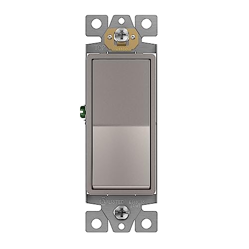 ENERLITES - Elite Serie 15A 120V/277V 1 Stück 3 Kabel Erdungsschrauben Wohnbereich UL-Zertifizierung Nickel ENERLITES - Elite Serie 15A 120V/277V 1 Stück 3 Kabel Erdungsschrauben Wohnbereich UL-Zertifizierung Nickel von ENERLITES