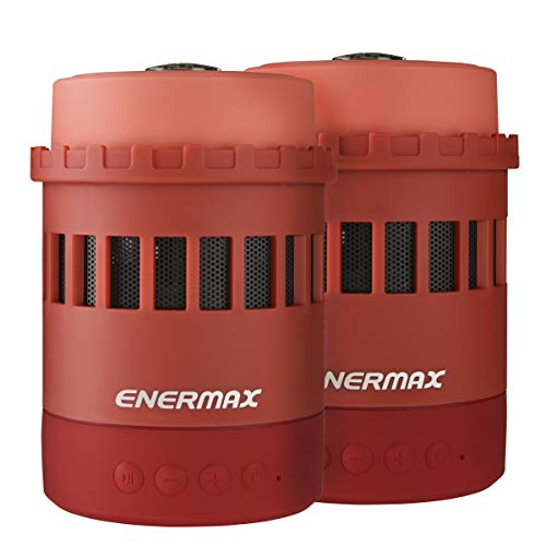 ENERMAX PHAROSLITE 7-in1 RGB Wireless Stereo-Bluetooth-Laustprecher mit integrierter Music Player und Micro SD Slot; EAS05-RW rot von ENERMAX
