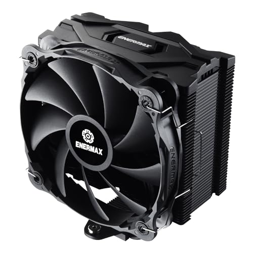 Enermax ETS-F40-FS Solid Black CPU-Kühler +200W TDP für Intel/AMD Ryzen, 14cm PWM High-Pressure Silent Lüfter; ETS-F40-BK, schwarz von ENERMAX