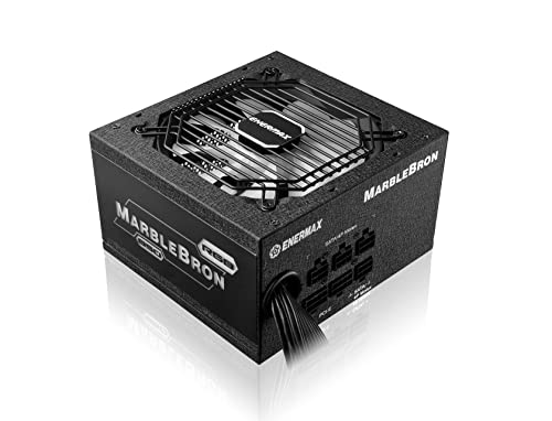 Enermax MARBLEBRON ATX ARGB Gaming PC Netzteil 850W 80Plus Bronze (Semi Modular) Flachbandkabel, EMB850EWT-RGB, schwarz von ENERMAX