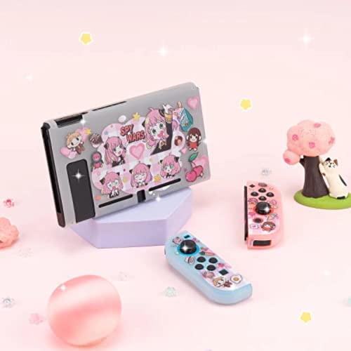 ENFILY Cute SPY FAMILY Hülle kompatibel mit Nintendo Switch, andockbare Hülle, ergonomische weiche TPU-Griffhülle für Joycon, Sparkle Skin Set von ENFILY