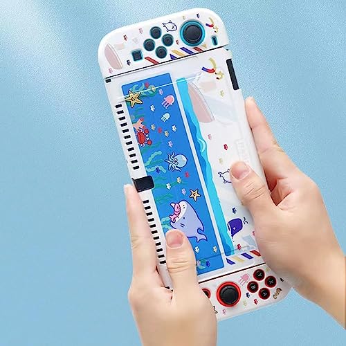 ENFILY Niedliche, weiche, stoßfeste, dockbare Schutzhülle, kompatibel mit Nintendo Switch OLED, langlebige, kratzfeste Schale für Joycon, Silikon-Schutzhüllen-Set ENFILY Niedliche, weiche, stoßfeste, dockbare Schutzhülle, kompatibel mit Nintendo Switch OLED, langlebige, kratzfeste Schale für Joycon, Silikon-Schutzhüllen-Set von ENFILY