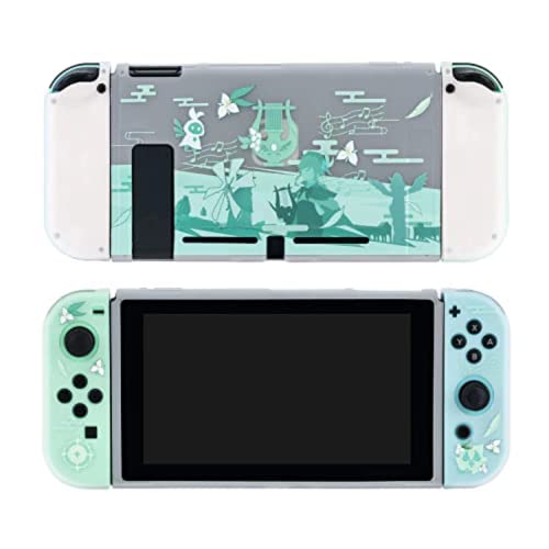 ENFILY Niedliche Genshin Impact Venti Hülle kompatibel mit Nintendo Switch, andockbare Hülle, ergonomische weiche TPU-Griffhülle für Joycon, Sparkle Skin Set ENFILY Niedliche Genshin Impact Venti Hülle kompatibel mit Nintendo Switch, andockbare Hülle, ergonomische weiche TPU-Griffhülle für Joycon, Sparkle Skin Set von ENFILY