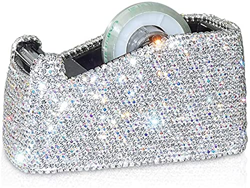 Bling Bling Bling Crystal Luxus Handgemachter Diamant Schreibtisch Klebebandabroller für Mode Mädchen Frauen von ENG