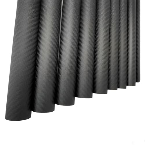 2 Stück Kohlefaserrohre, Außendurchmesser 14 mm, 3K Kohlefaser-Rundrohr for RC-Modellflugzeug-Drachen, DIY-Artikelrahmen, Kohlefaserrohre 14 x 13 mm/14 x 12 mm/14 x 11 mm/14 x 10 mm(2PCS 14mmx10mmx500 von ENGFGH