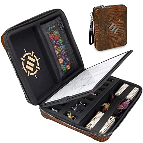 ENHANCE Collector's Edition RPG-Organizer-Etui – DND-Ordner mit integriertem Zeichenblatthalter und löschbarem Schreiber-Panel, Würfelrollbereich, Abnehmbarer Stifttasche, Miniatur-Schaumstoffablage ENHANCE Collector's Edition RPG-Organizer-Etui – DND-Ordner mit integriertem Zeichenblatthalter und löschbarem Schreiber-Panel, Würfelrollbereich, Abnehmbarer Stifttasche, Miniatur-Schaumstoffablage von ENHANCE