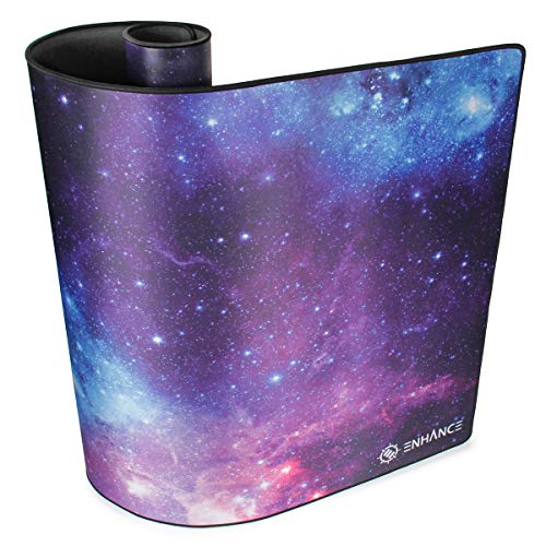 ENHANCE Übergröße XXXL Mouspad Gaming (122cm x 61cm) - Für den Home-Office-Schreibtisch, erweitertes Tisch-Mauspad mit glatter Tracking-Oberfläche und rutschfestem Gummigriff - Galaxy von ENHANCE