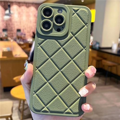 ENILSA Kameraschutz Lederhülle mit Rautenmuster für iPhone 15 14 13 11 12 15 Pro Max XR X XS Max 8 7 Plus stoßfeste Abdeckung Bumper, grün, für iPhone 12Pro Max ENILSA Kameraschutz Lederhülle mit Rautenmuster für iPhone 15 14 13 11 12 15 Pro Max XR X XS Max 8 7 Plus stoßfeste Abdeckung Bumper, grün, für iPhone 12Pro Max von ENILSA