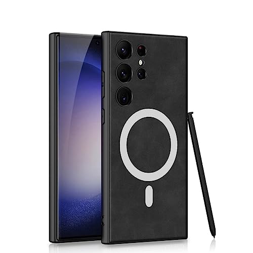 ENILSA Luxuriöse Wildleder-Cortex-Hülle für kabelloses Laden, magnetische Halterung für Samsung S23 Ultra Plus, stoßfeste, Matte Abdeckung, Schwarz, für Samsung S23Ultra ENILSA Luxuriöse Wildleder-Cortex-Hülle für kabelloses Laden, magnetische Halterung für Samsung S23 Ultra Plus, stoßfeste, Matte Abdeckung, Schwarz, für Samsung S23Ultra von ENILSA
