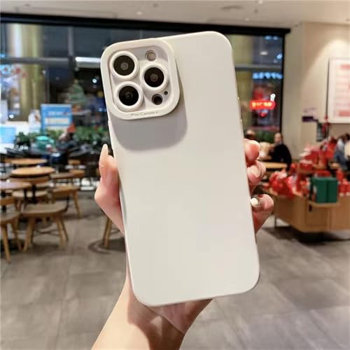 Einfarbige Silikon-Schutzhülle für iPhone 11, 12, 13, 14, 15 Pro Max, XS, X, XR, 7, 8, 14, 6 Plus, SE 2020, Kameralinsenschutz, Weiß, für iPhone 15 Einfarbige Silikon-Schutzhülle für iPhone 11, 12, 13, 14, 15 Pro Max, XS, X, XR, 7, 8, 14, 6 Plus, SE 2020, Kameralinsenschutz, Weiß, für iPhone 15 von ENILSA