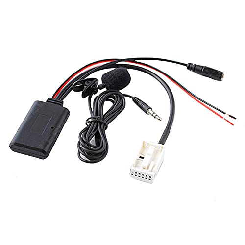 Bluetooth AUX Audio Adapter 12 Pin Musik Kabel Modul mit Mikrofon kompatibel mit BMW 2006-2009 CD73 Headunit Autoradio von ENJOY-UNIQUE