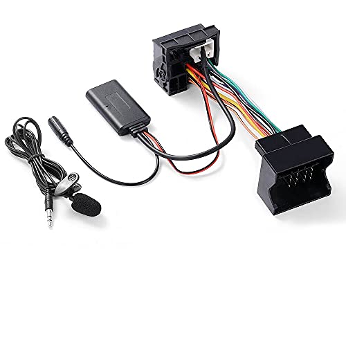 ENJOY-UNIQUE Bluetooth Aux Audio Adapter Musikkabelmodul Mit Mikrofon Wireless Radio Stereo AUX Kabelkompatibel mit Peugeot 207 307 407 607 807 408 508 Citroen C1 C2 C3 C5 C6 C8 DS3 Autoradio von ENJOY-UNIQUE