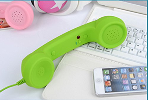 ENJOY-UNIQUE Mikrofon Retro Telefon Handy Hörer Empfänger Fancy Handy Empfänger Handy Kopfhörer (grün) von ENJOY-UNIQUE