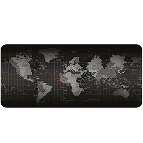 Großes Mauspad, Gaming-Mauspad, XXL-Mauspad, Büro, Mousepad mit Weltkarte für Maus und Computer, 700 x 300 mm von ENJOY-UNIQUE