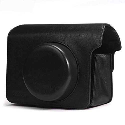 Kameratasche für Fujifilm Polaroid Instax Wide 300 Vintage Sofortbildkamera, PU-Leder, Schwarz von ENJOY-UNIQUE