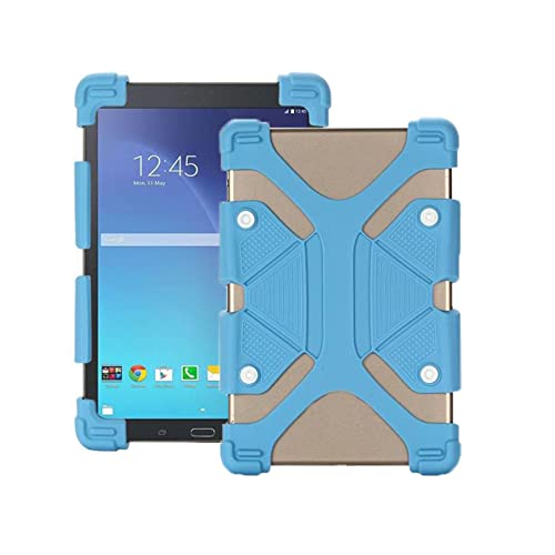 Universelle Silikon-Schutzhülle mit Ständer, einstell- und ausziehbar, stoßfest, für 9,8 10,1- bis 12-Zoll-Tablet-PCs, iPad, Samsung, Chuwi Tablet blau von ENJOY-UNIQUE