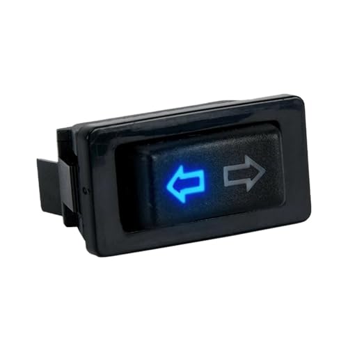 Fensterschalter Universal Auto Fensterheber Schalter Hebe Schalter 5 Pin DC 12V 20A Blau/Rot Licht Farbe Und Harness Elektrische Fensterheber(Blue Switch Only) von ENLIGMA