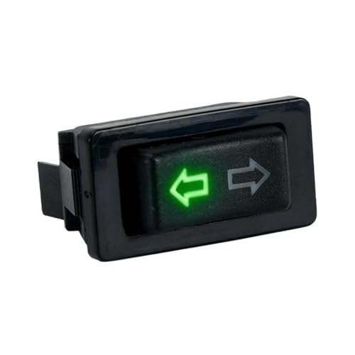 Fensterschalter Universal Auto Fensterheber Schalter Hebe Schalter 5 Pin DC 12V 20A Blau/Rot Licht Farbe Und Harness Elektrische Fensterheber(Green Switch Only) von ENLIGMA