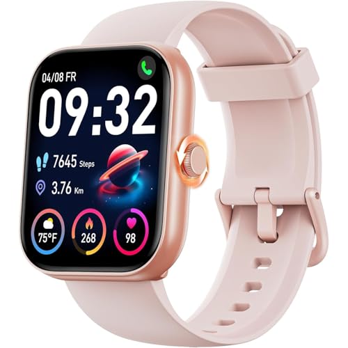 ENOMIR Smartwatch Damen mit Telefonfunktion, Alexa Integriert 1.91" Uhr Damen mit Herzfrequenz SpO2 Stress Schlafmonitor, 110+ Sportmodi Fitnessuhr, IP68 wasserdichte Sport Armbanduhr für Android iOS von ENOMIR