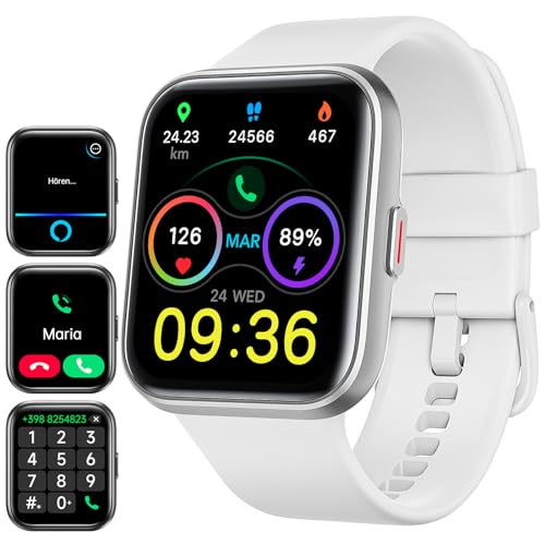 ENOMIR Smartwatch Damen mit Telefonfunktion, schrittzähler Uhr Damen mit großem Farbdisplay, Alexa eingebaute, Pulsmesser, Schlafmonitor, Schrittzähler, Aktivitätstracker kompatibel mit Android/IOS von ENOMIR