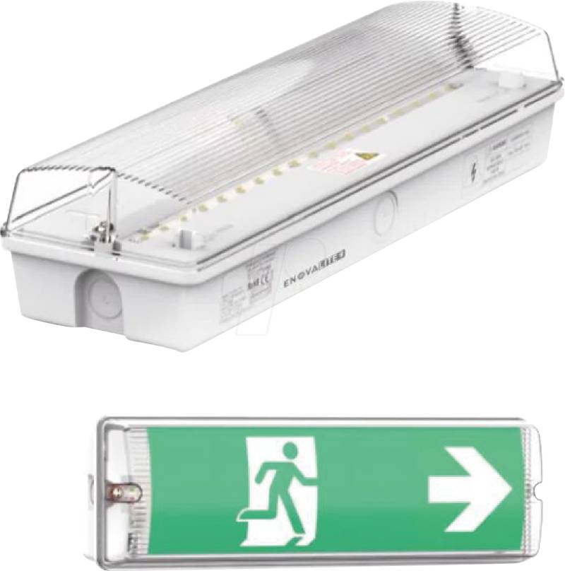 ELED 200100-8H - LED-Fluchtwegleuchte, Notlicht, Wandmontage, IP65 von ENOVALITE