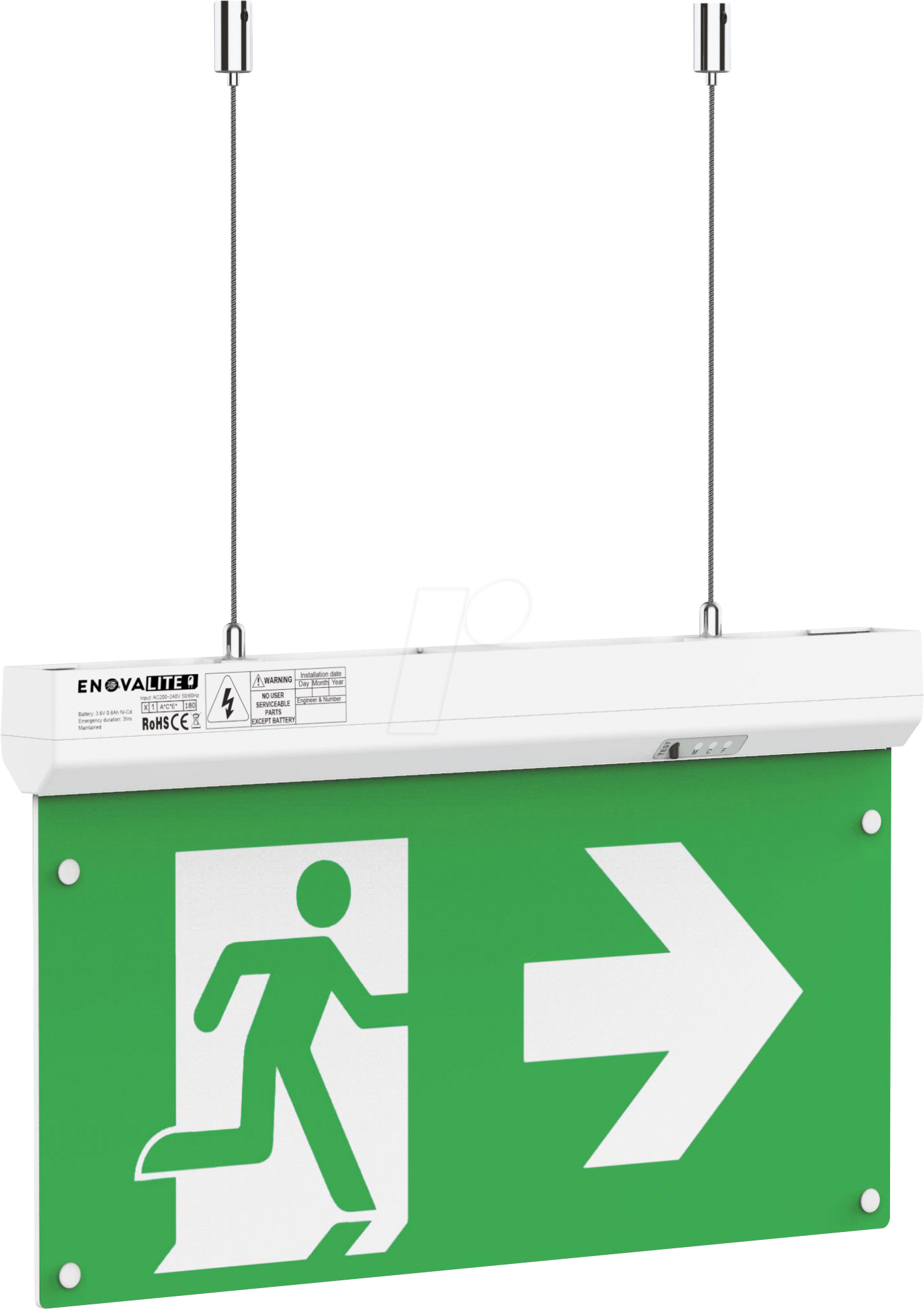 ELED 200102 - LED-Fluchtweg-Leuchte, Notleuchte, 4-in-1 von ENOVALITE